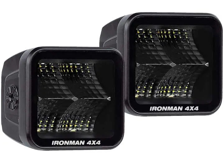 20W Clear Flood Beam LED Cube Light Kit - 2.8 Inch Ironman 4x4