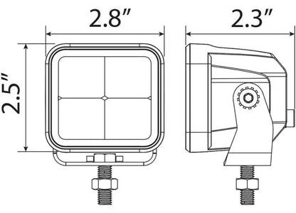 Ironman 4x4 - 20W Red LED Cube Flood Light Kit - 2.8 Inch