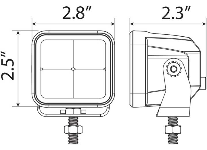 Ironman 4x4 - 20W Clear Flood Beam LED Cube Light Kit - 2.8 Inch