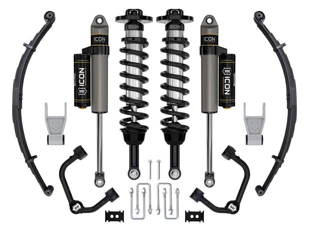 ICON Vehicle Dynamics - 21 - 24 FORD F150 TREMOR 4WD 2.5 - 3" STAGE 2 SUSPENSION SYS TUBULAR UCA / LEAF PACK