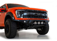 21-C F150 RAPTOR BOMBER FRONT BUMPER BLACK(MOUNTS FOR 3 BAJA DESIGN LP6 ROUND LIGHTS)