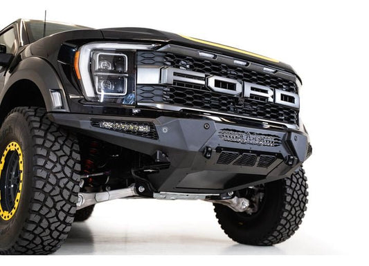 21-C FORD RAPTOR HONEYBADGER FRONT BUMPER HAMMER BLACK POWDERCOAT FINSH