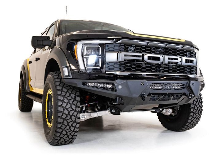 21-C FORD RAPTOR HONEYBADGER FRONT BUMPER HAMMER BLACK POWDERCOAT FINSH