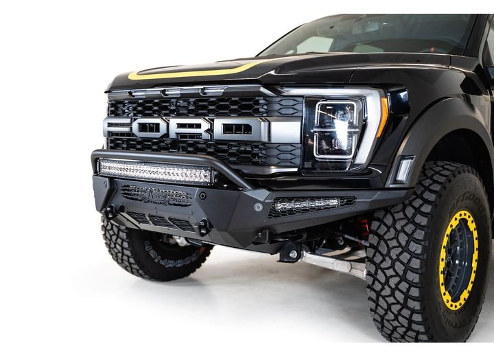 21-C FORD RAPTOR HONEYBADGER FRONT BUMPERTOP HOOP  HAMMER BLACK POWDERCOAT FINSH