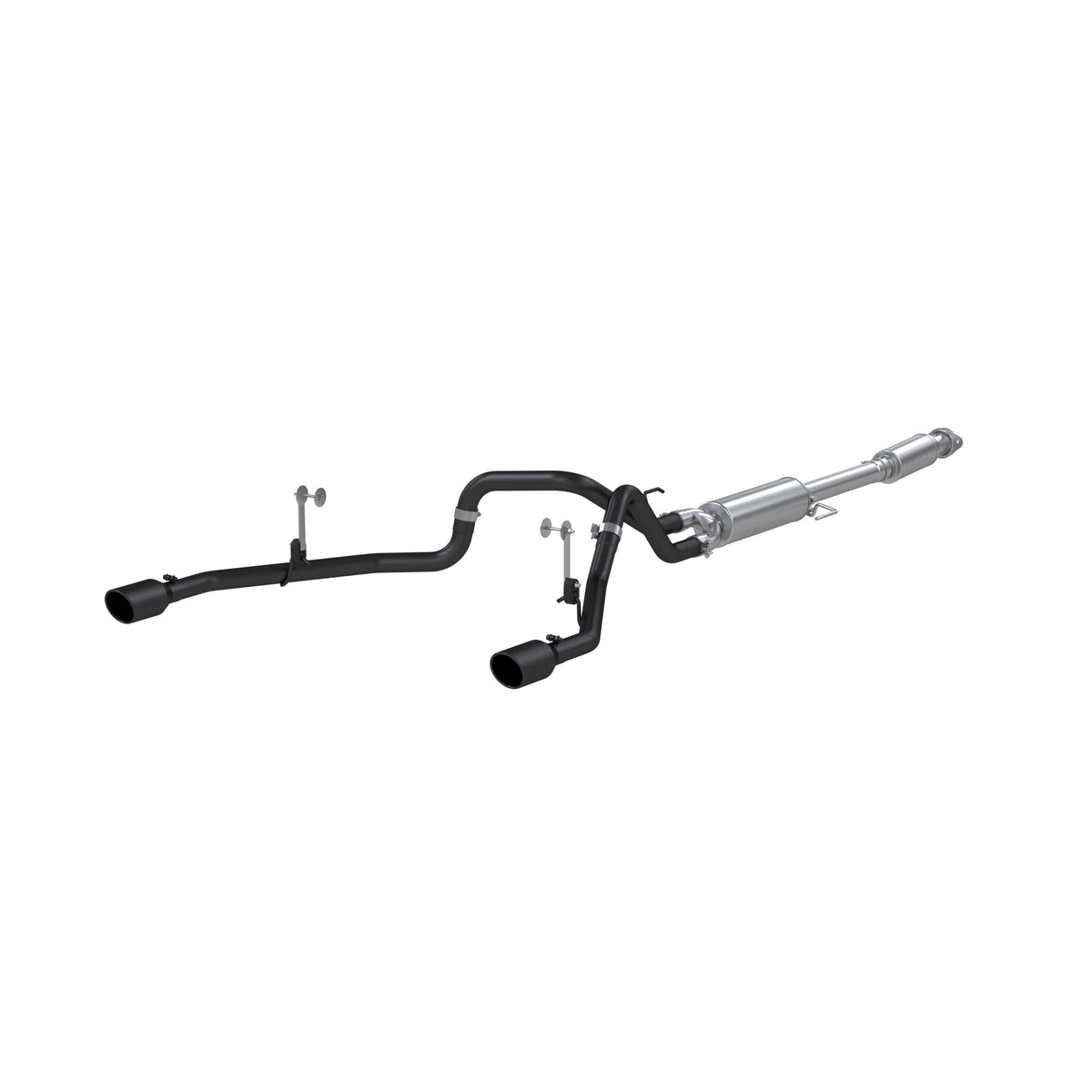 MBRP S5215BLK 3in. Cat-Back. 2.5in. Dual Split Rear. Black Coated