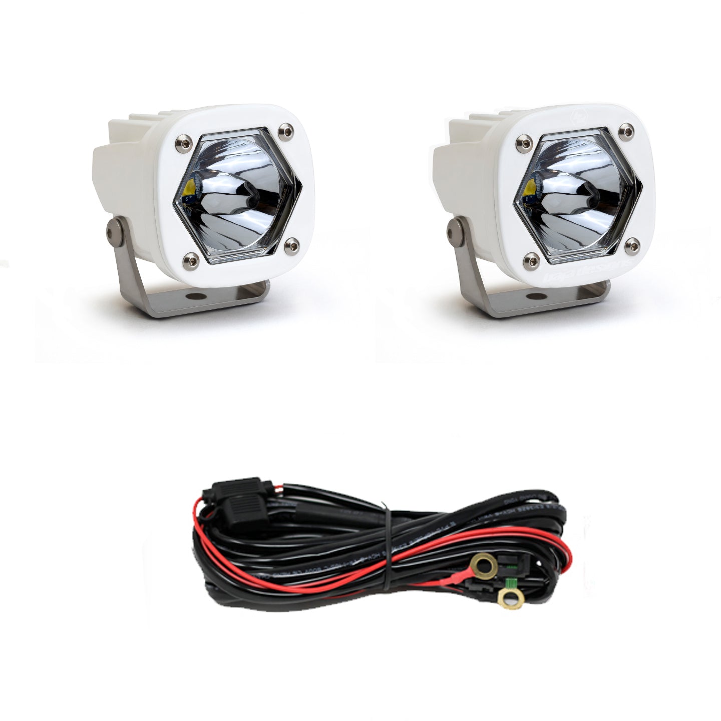 S1 WHITE LED AUXILIARY LIGHT POD PAIR(HIGH SPEED SPOT;CLEAR) Baja Designs