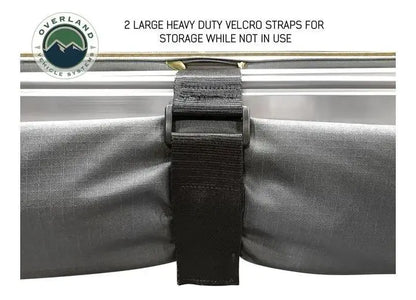 Overland Vehicle Systems / Up Down Air - 270 - Degree Nomadic Awning with Dark Gray Canopy and Black Driver Side Transit Cover