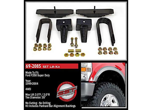 ReadyLift Suspension - 2IN LIFT KIT 2 DRIVE SHAFT INCL CARRIER BEARING SPACER 99 - 04 F250/F350/F450 4WD