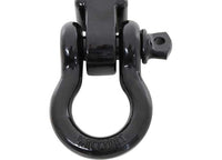 2IN RECEIVER MOUNTED D-RING SHACKLE; 3/4IN 4.75 TON RATING; BLACK
