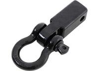 2IN RECEIVER MOUNTED D-RING SHACKLE; 3/4IN 4.75 TON RATING; BLACK