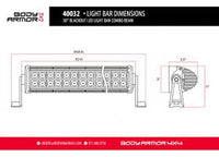 30IN BLACKOUT LED LIGHT BAR COMBO BEAM WITH WIRE HARNESSBLACK