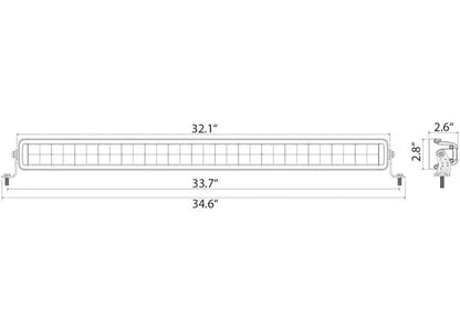 32-Inch Dual Row LED Light Bar - BRIGHT SABER Series Ironman 4x4