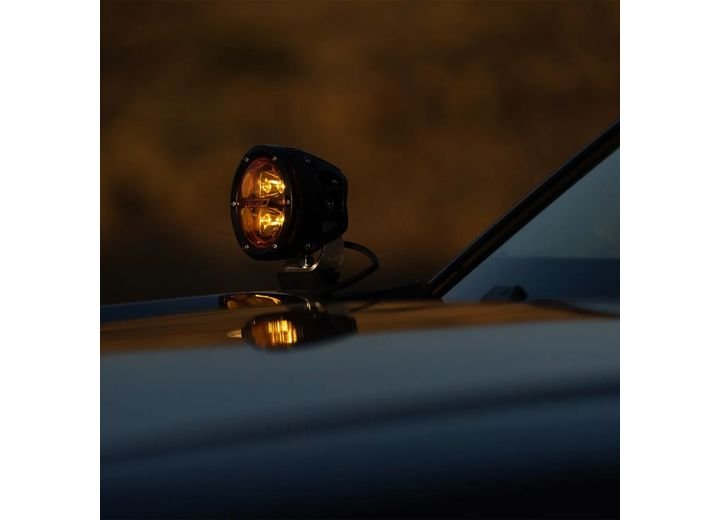 360-Series 4 Inch Amber Pro Lens Spotlights - Pair for Ultimate Driving Safety and Visibility