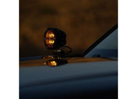 360-Series 4 Inch Amber Pro Lens Spotlights - Pair for Ultimate Driving Safety and Visibility