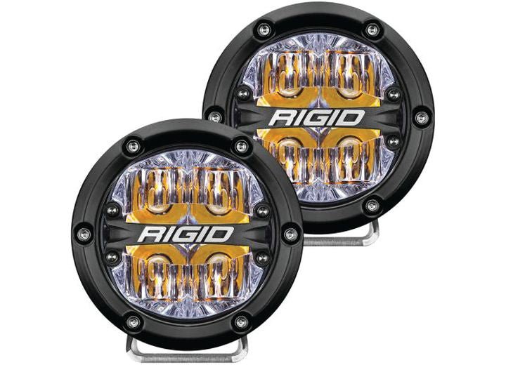 4-Inch LED Off-Road Light Pair with Stylish Amber Backlight for Enhanced Visibility