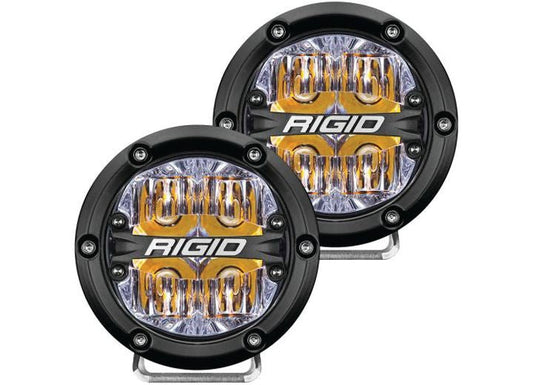 4-Inch LED Off-Road Light Pair with Stylish Amber Backlight for Enhanced Visibility