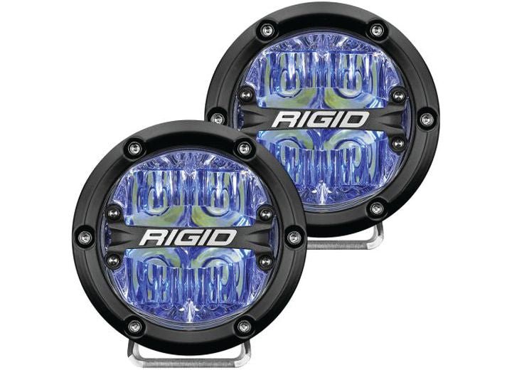 4-Inch 360-Series LED Off-Road Drive Beam Lights with Stylish Blue Backlight - Set of Two