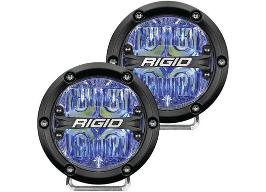 4-Inch 360-Series LED Off-Road Drive Beam Lights with Stylish Blue Backlight - Set of Two