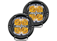 Rigid Industries 360-Series 4" LED Off-Road Fog Lights – Spot Beam with Amber Backlight, 3060 Lumens, Pair for Ultimate Visibility