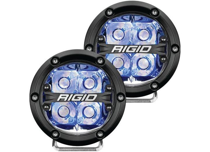 4-Inch LED Off-Road Spot Beam Lights with Stylish Blue Backlight - Rugged and Reliable Pair