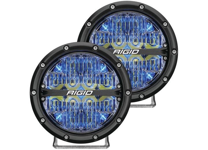 Off-Road Adventure Series 6 Inch LED Drive Beam Lights with Striking Blue Backlight - Pair for Ultimate Visibility