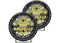 Rigid Industries 360-Series 6" High-Performance LED Off-Road Fog Lights – Spot Beam with White Backlight, 8670 Lumens, Pair