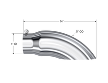 MBRP T5086 Tip. 5in. O.D. Turn Down 4in. inlet 14in. length. T304 - view 2
