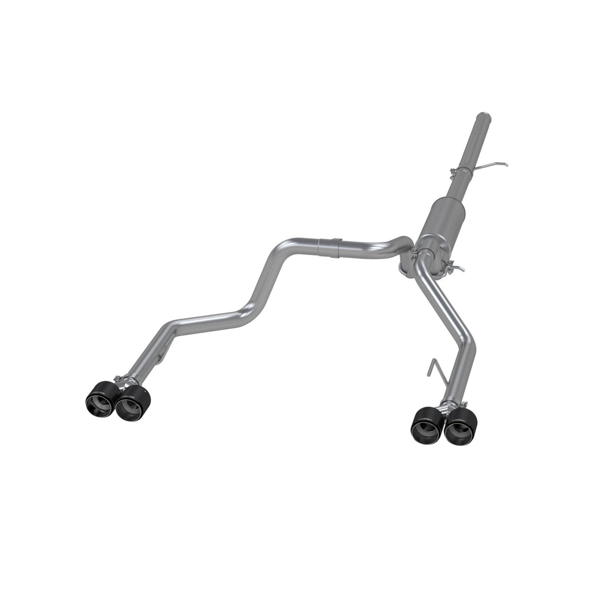 MBRP Exhaust -3in. Cat-Back. 2.5in. Dual Split Rear. T304. Quad CF Tips