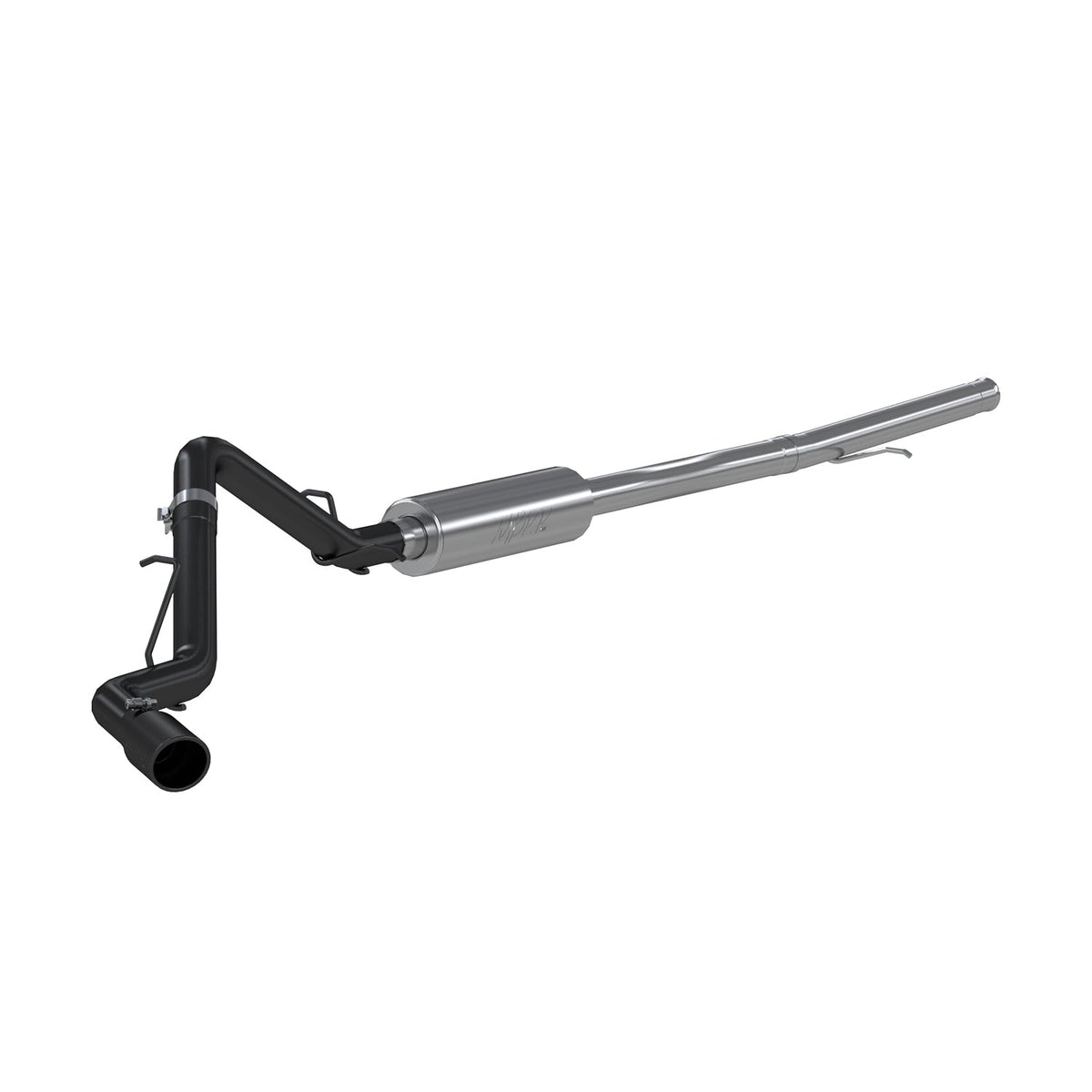 MBRP Exhaust - 3in. Cat - Back. Single Side Exit. Black Coated Aluminized Steel.