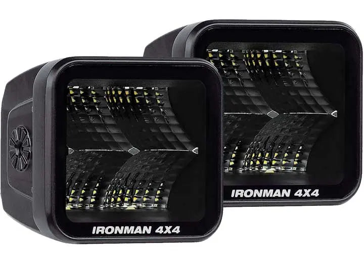 40W Clear Flood Beam LED Cube Light Kit - 3.2 Inch Ironman 4x4