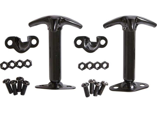 Smittybilt Hood Catch Kit - Black, 1941-1995 Jeep CJ &amp; Wrangler YJ