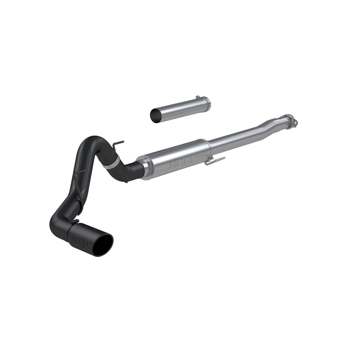 MBRP Exhaust -4in. Cat-Back. Single Side Exit. Race Version. Black Coated Aluminized Steel.