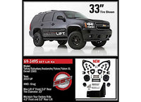 4IN SST LIFT KIT W/3IN REAR SPACER UPPER CONTROL ARMS  W/O SHOCKS 07-14 CHEVY/GMC TAHOE 4WD
