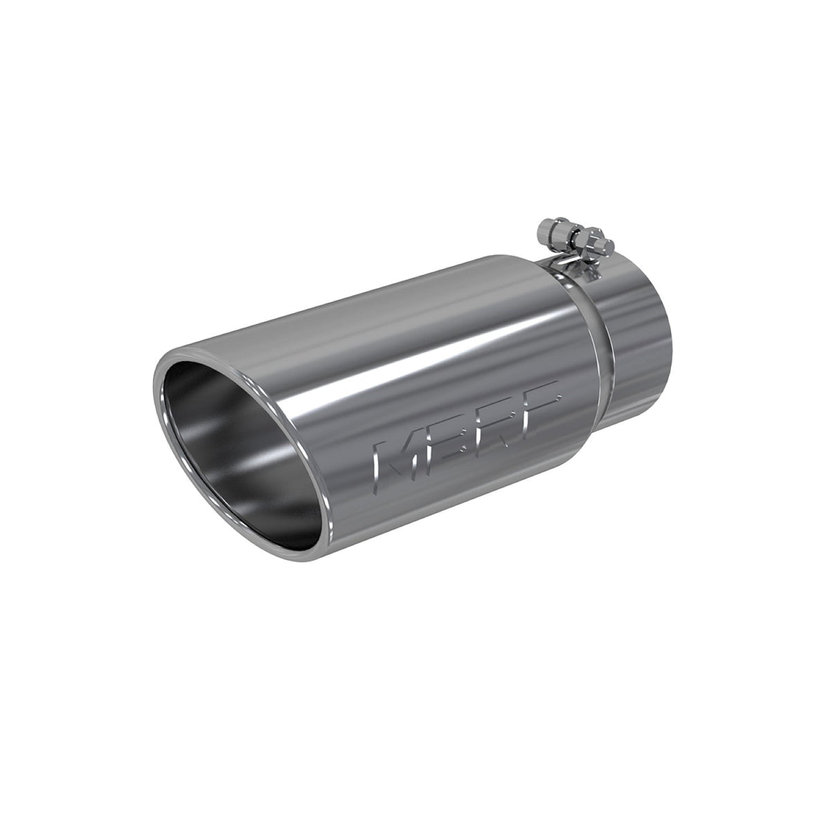 MBRP Exhaust -5" Inlet OD. Angled Rolled End. 4" Inlet ID. 12" Length. T304