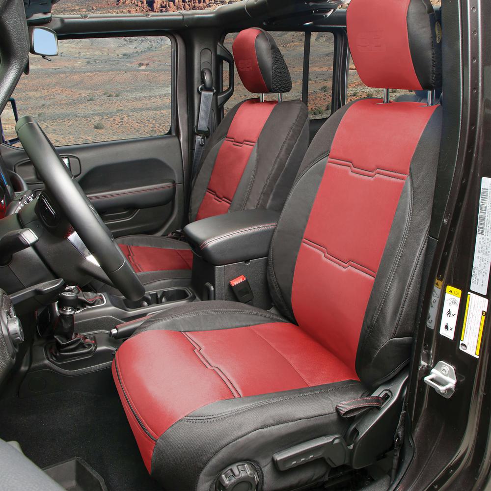 Smittybilt 578130 Neoprene Seat Cover Set Front/Rear Red Gen 2 (2020+ JT) - view 2