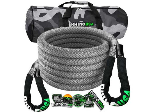 Premium 5/8" x 20' Kinetic Recovery Rope - Gray