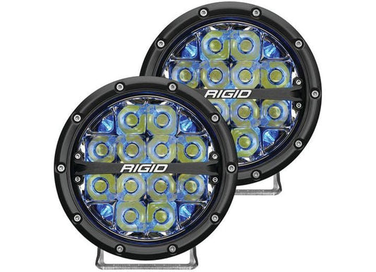 6 Inch High-Performance LED Off-Road Spot Lights with Blue Glow - 360 Series Pair