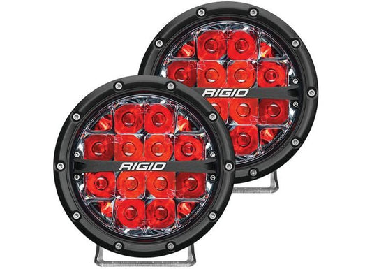 6 Inch LED Off-Road Spot Beam Lights with Eye-Catching Red Backlight - 360-Series Pair