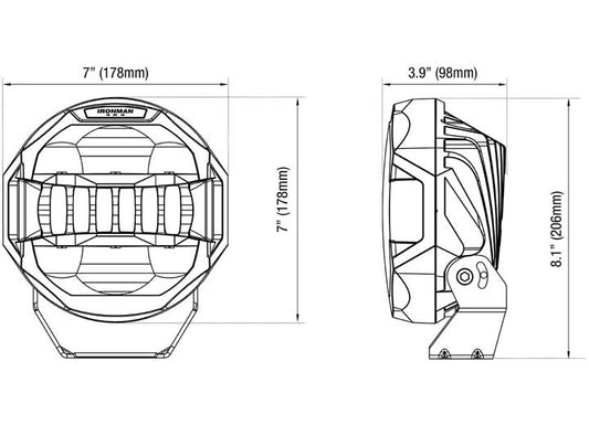 7-Inch SCOPE Spot Beam Driving Light