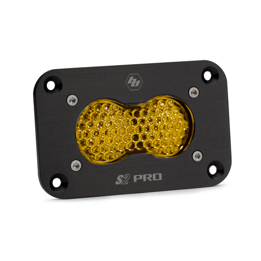 S2 PRO, LED FLOOD/WORK, AMBER, FLUSH MOUNT Baja Designs