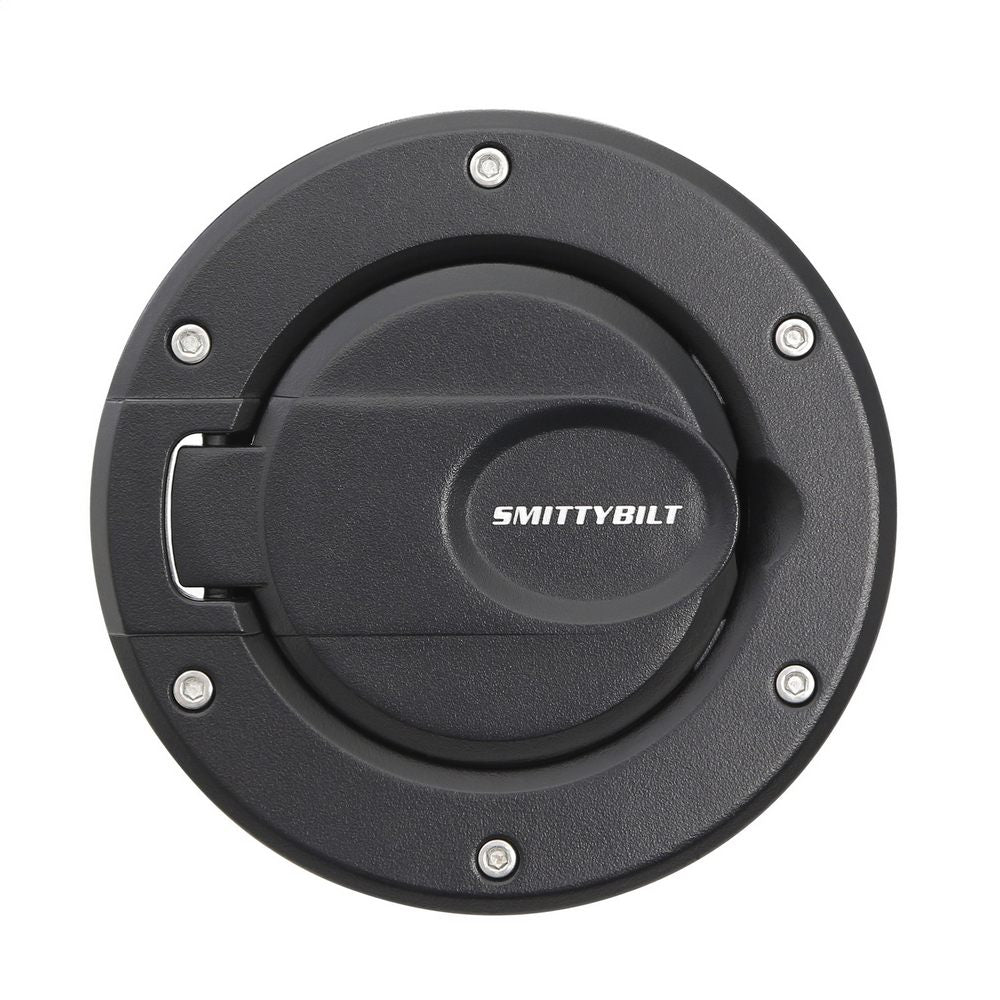 Smittybilt 75007 Billet Style Gas Cover Black (07-18 JK/JKU) - view 2