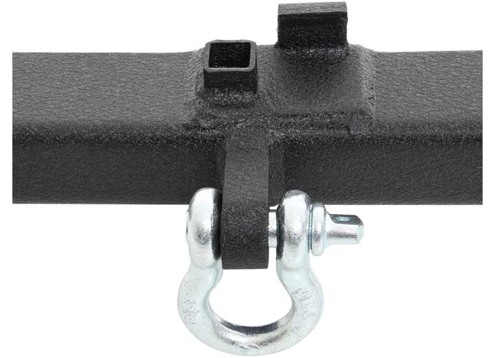 76-06 WRANGLER (CJ/YJ/TJ/LJ) SRC CLASSIC REAR BUMPER W/ D-RINGS, HITCH & TIRE CARRIER -BLACK TEXTURE
