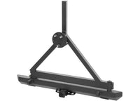 76-06 WRANGLER (CJ/YJ/TJ/LJ) SRC CLASSIC REAR BUMPER W/ D-RINGS, HITCH & TIRE CARRIER -BLACK TEXTURE
