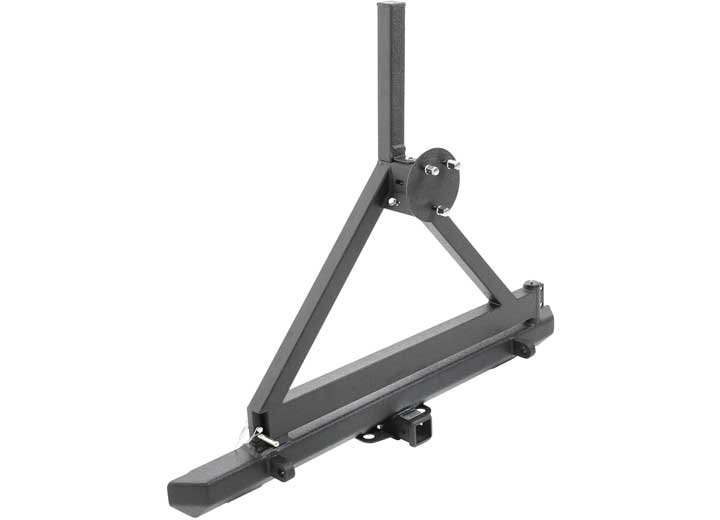 76-06 WRANGLER (CJ/YJ/TJ/LJ) SRC CLASSIC REAR BUMPER W/ D-RINGS, HITCH & TIRE CARRIER -BLACK TEXTURE