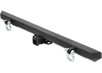 76-06 WRANGLER CJ/YJ/TJ/LJ SRC CLASSIC ROCK CRAWLER REAR BUMPER W/2IN RECEIVER & D-RINGS; BLACK TEXT