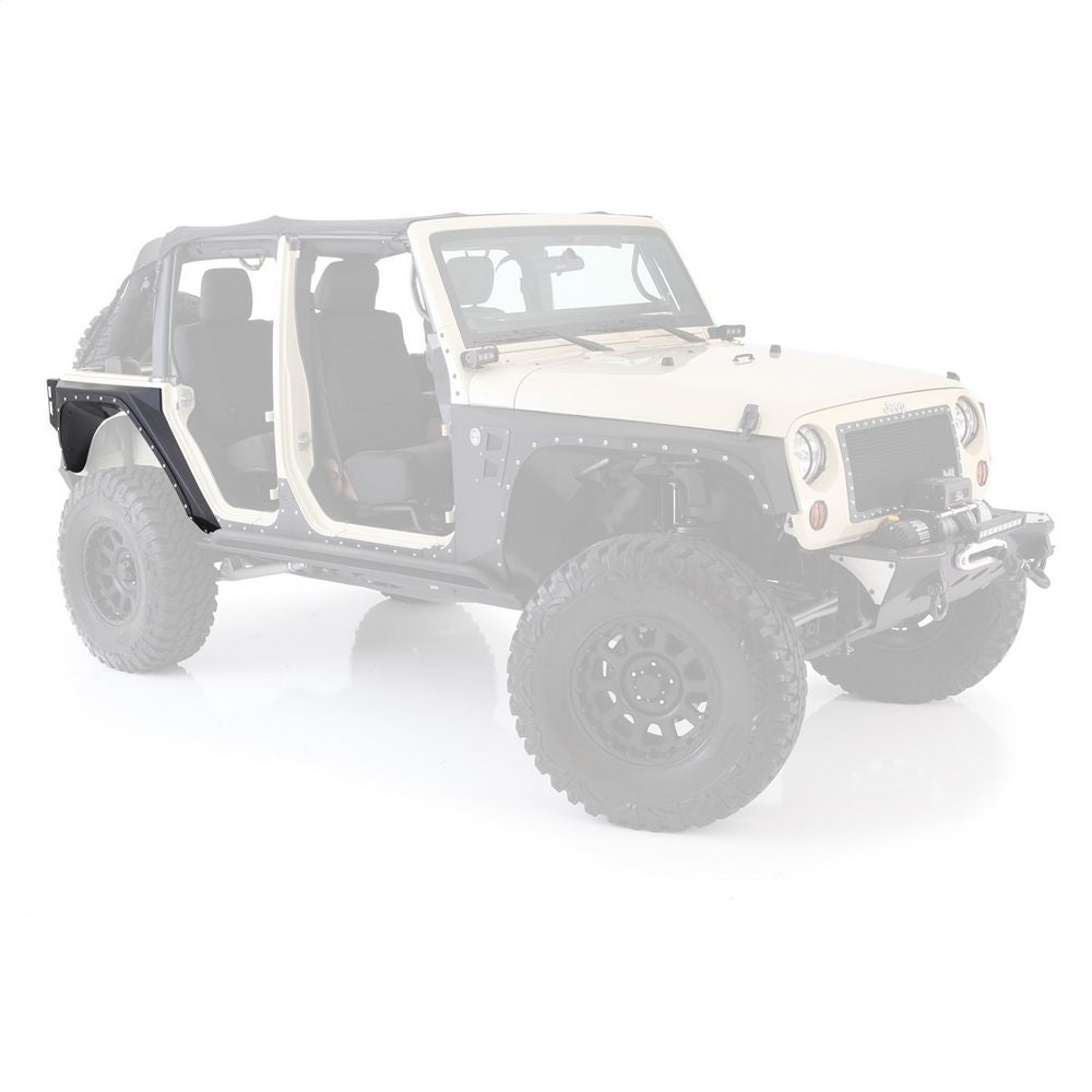 Smittybilt 76882 XRC Rear Armor Corner Guards Textured Black (07-18 JKU)