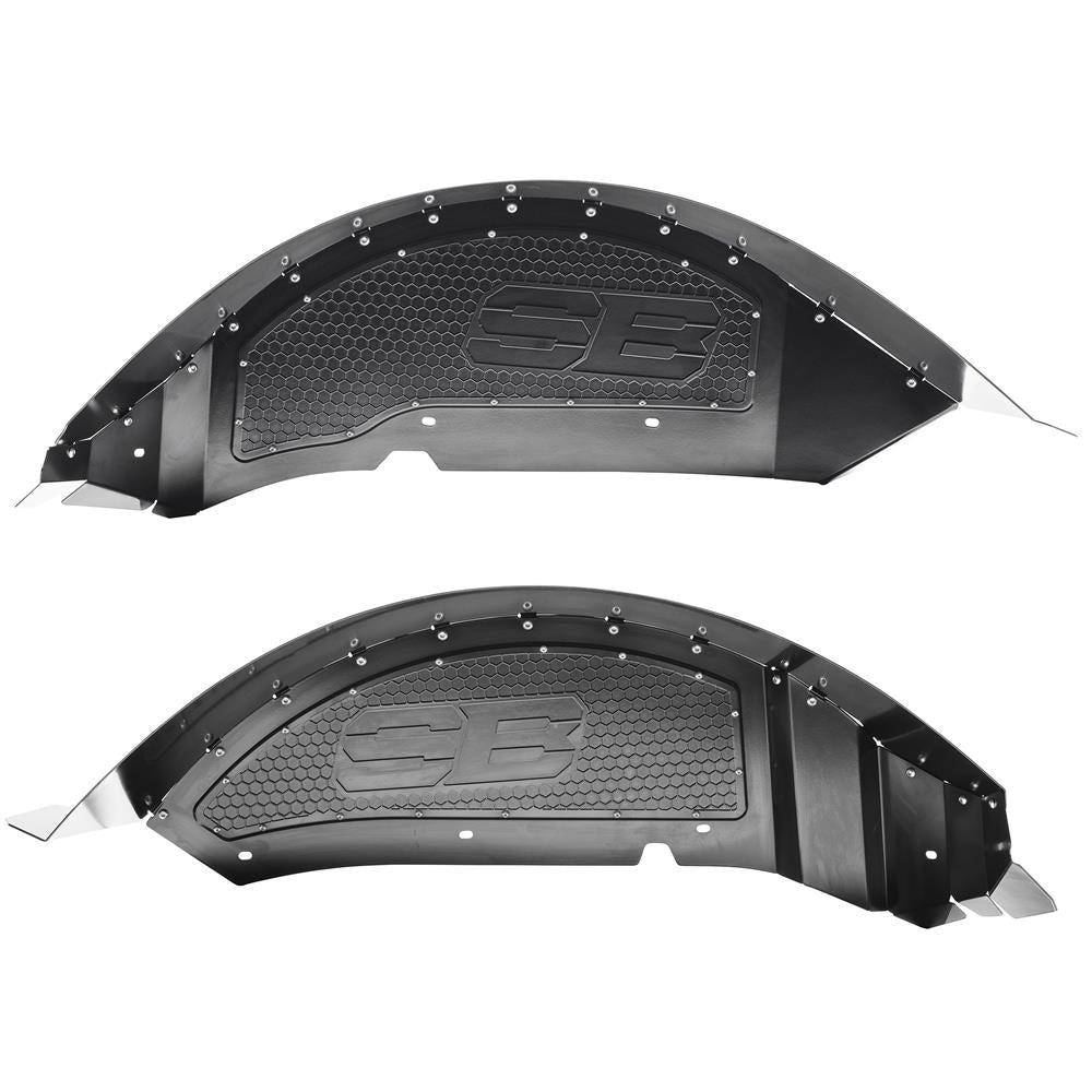 Smittybilt 77986 Rear Aluminum Inner Fender Liner Pair Black (18+ JL/JLU) - view 3