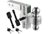 Rhino USA - 8 - Inch Premium Silver Heavy - Duty Drop Hitch for Towing