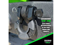 Rhino USA - 8 TON RECOVERY SUPER SHACKLE 2 PCK GRAY