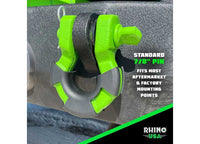 Rhino USA - 8 TON SUPER SHACKLES W/ ISOLATORS